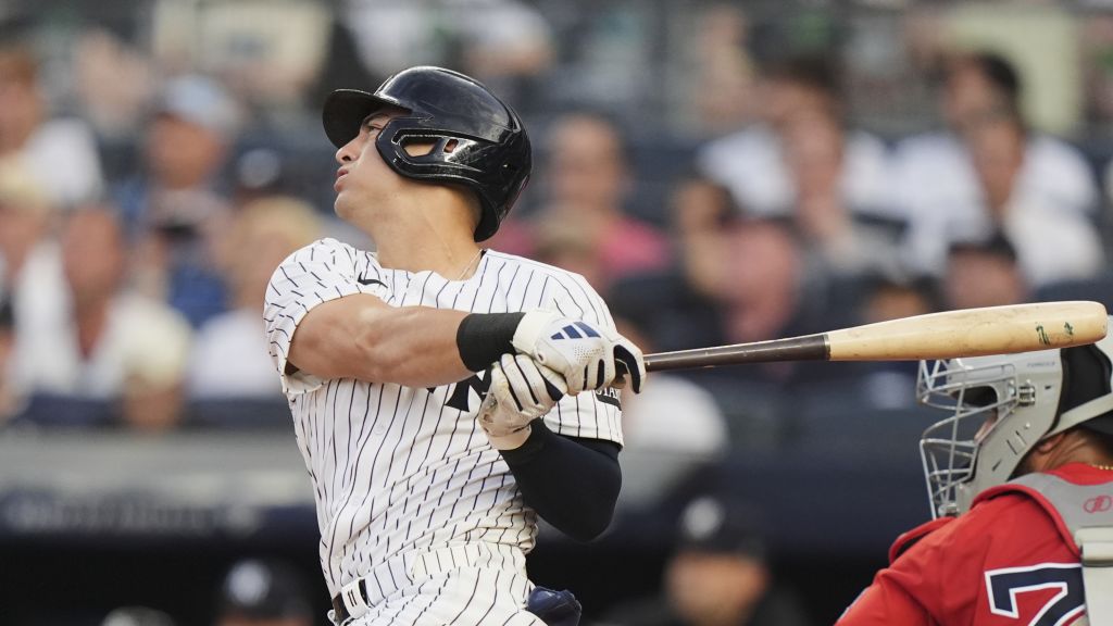 Anthony Volpe hits a two-run home run during the first inning against the Boston Red Sox. | Art or Photo Credit: AP