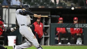 Trent Grisham hits a grand slam against the Chicago White Sox on Aug. 29, 2025.|Art or Photo Credit: AP