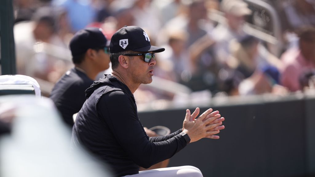 New York Yankees manager Aaron Boone looks on during a 2024 Spring Training game in Florida. | Art or Photo Credit: AP