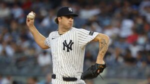 Cam Schlittler throws against the Washington Nationals on Aug. 25, 2025. | Art or Photo Credit: AP
