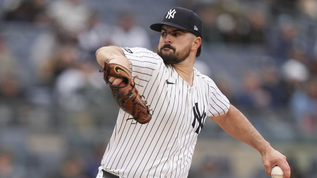 Carlos Rodón pitched six scoreless innings on Thursday in the New York Yankees' 1-0 win over the Texas Rangers at Yankee Stadium. | Art or Photo Credit: Associated Press