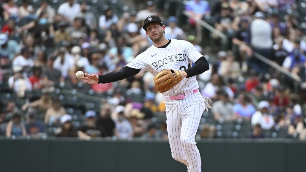 Ryan McMahon fires across the diamond to first base at Coors Field.| Art or Photo Credit: AP
